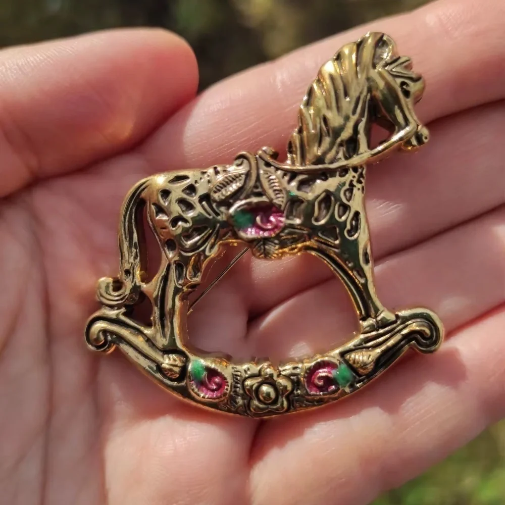 Rocking Horse Vintage Brooch